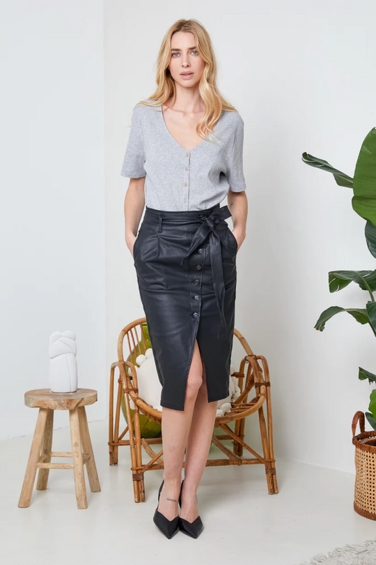 VERONICA BUTTON SKIRT