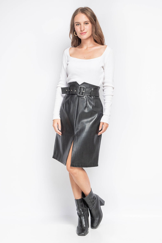 HAYLEY BELTED SKIRT