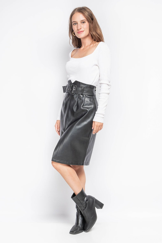 HAYLEY BELTED SKIRT